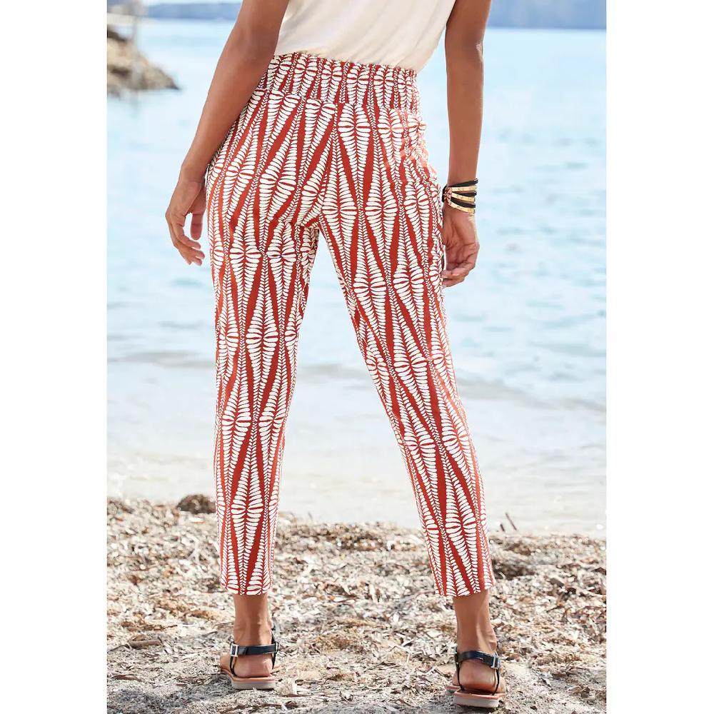 LASCANA 7/8-Hose Mit Breitem Bündchen Leichte Sommerhose Mit Taschen Strandhose