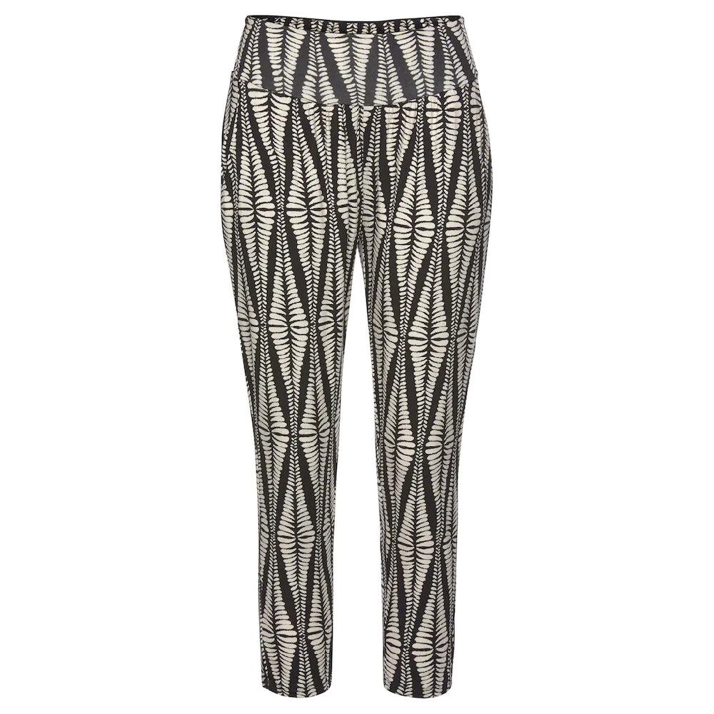 LASCANA 7/8-Hose Mit Breitem Bündchen Und Allover-Druck Leichte Jerseyhose Sommerhose