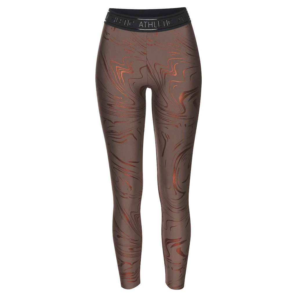 LASCANA ACTIVE Funktionsleggings Sportleggings Mit Glänzendem Print Und 3D Schriftzug