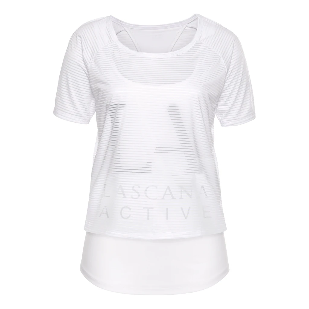 LASCANA ACTIVE Funktionsshirt 2 In 1 T-Shirt Im Layer-Design