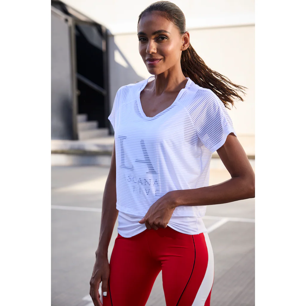 LASCANA ACTIVE Funktionsshirt 2 in 1 T-Shirt im Layer-Design