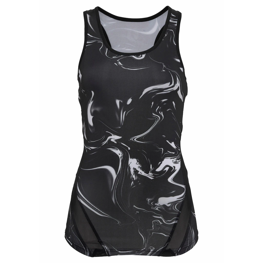 LASCANA ACTIVE Funktionsshirt »Black Marble« Sportshirt Mit Breitem Racerback