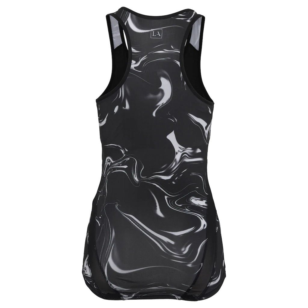LASCANA ACTIVE Funktionsshirt »Black Marble« Sportshirt Mit Breitem Racerback