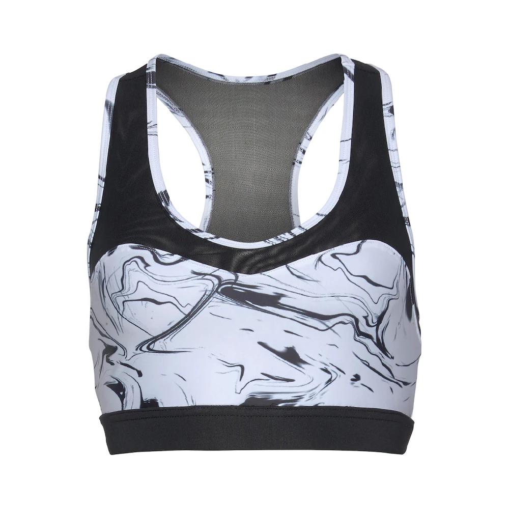 LASCANA ACTIVE Funktionsshirt »Black Marble« Sporttop Mit Racerback Und Mesh