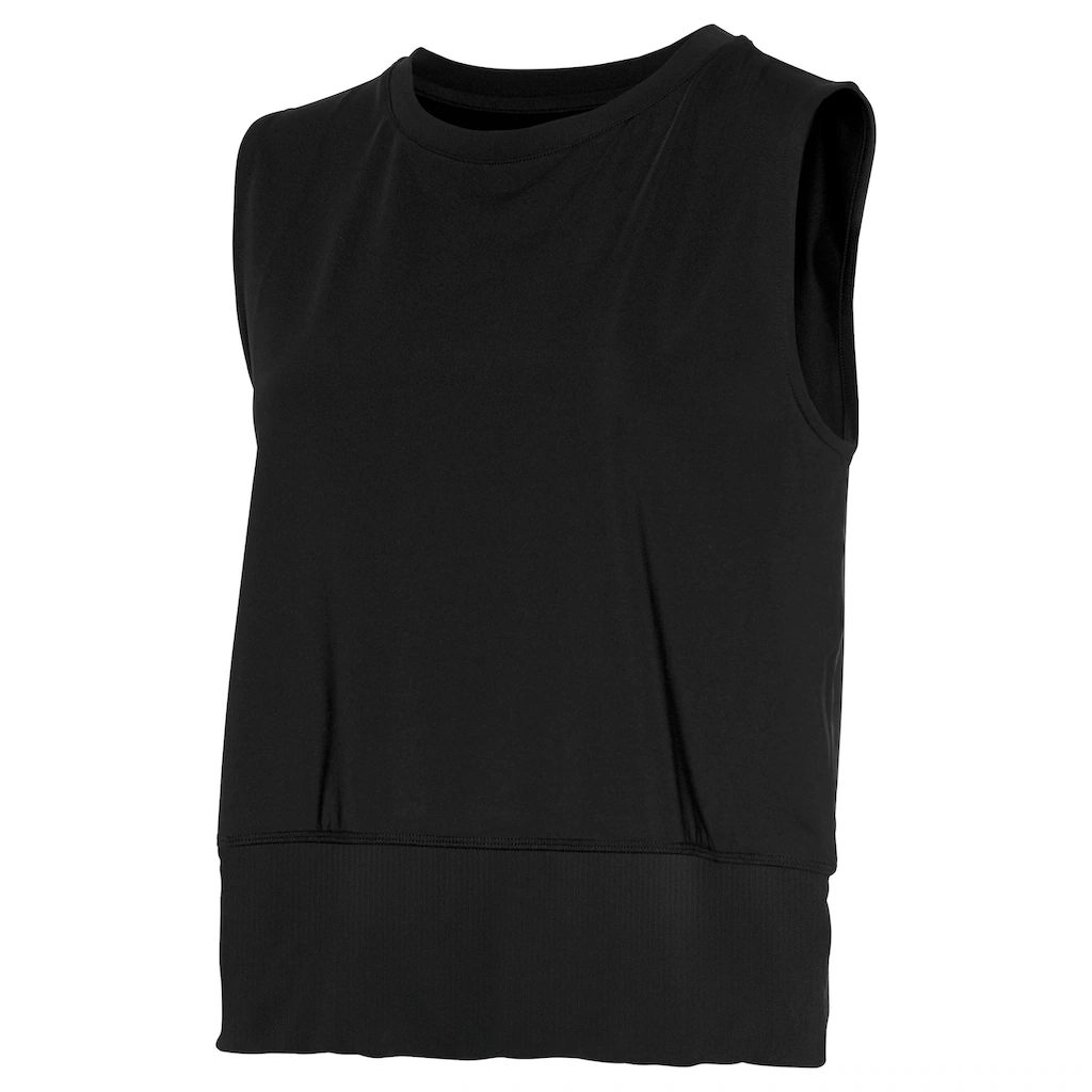 LASCANA ACTIVE Kurzarmshirt »Tropical« Mit Breitem Rippeinsatz