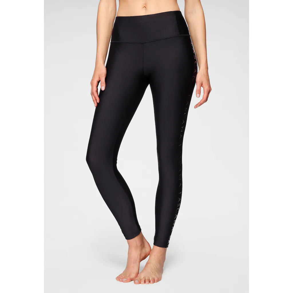 LASCANA ACTIVE Leggings Mit Glänzendem Logoschriftzug