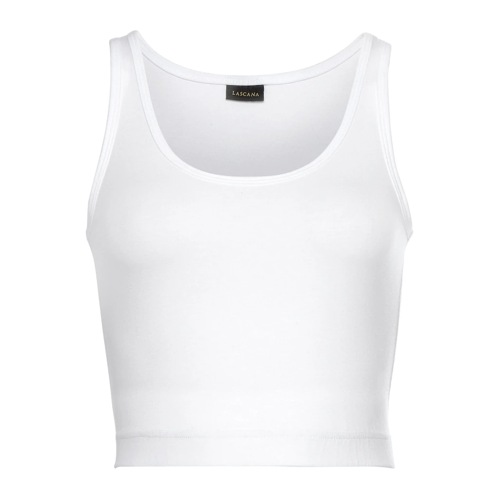 LASCANA ACTIVE Sporttop Crop-Top Mit Breiten Trägern