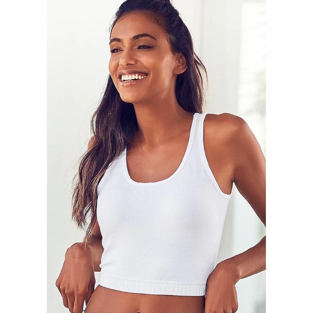 LASCANA ACTIVE Sporttop Crop-Top mit breiten Trägern