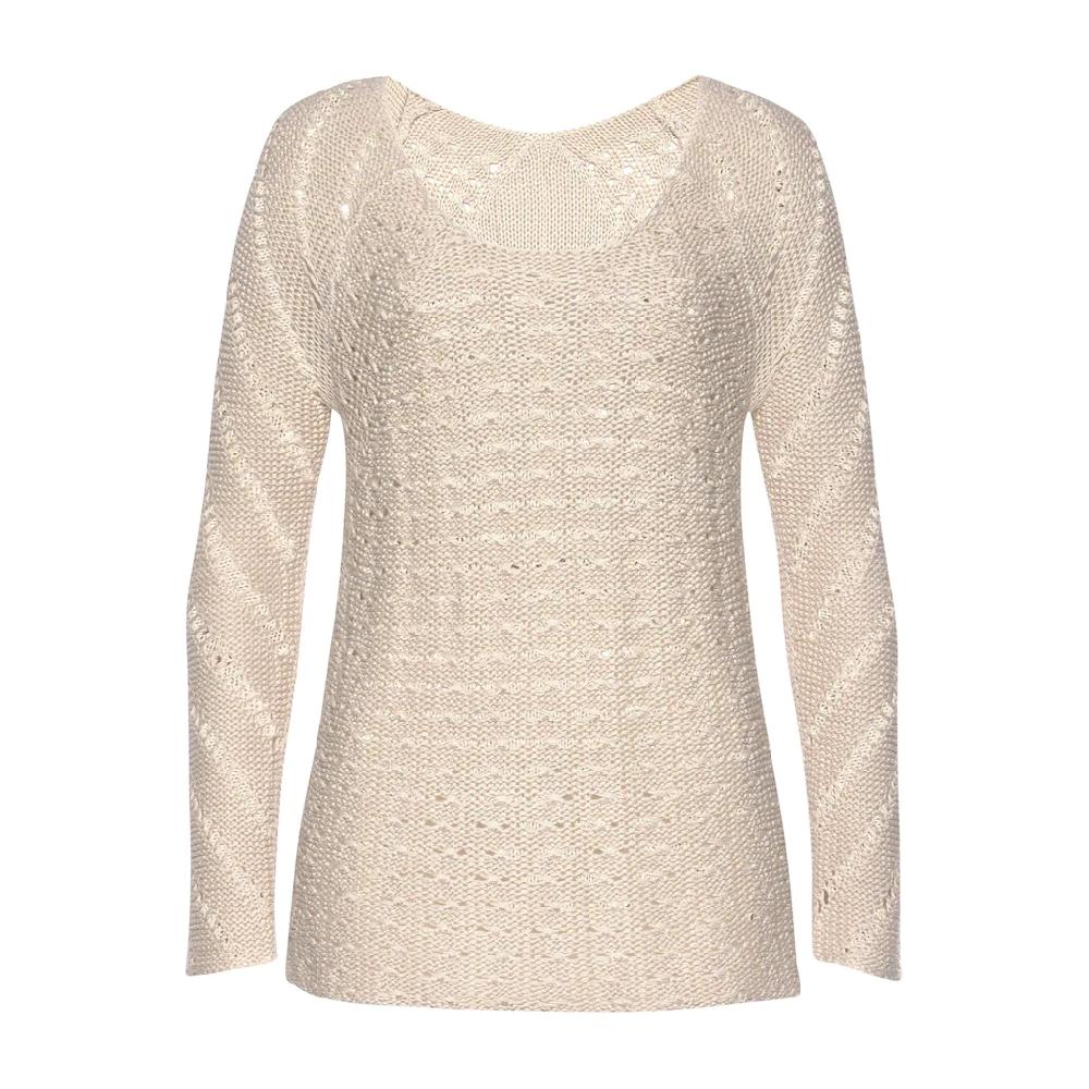 LASCANA Ajourpullover Mit Tollem Lochstrickmuster Strandpullover Leicht Transparent