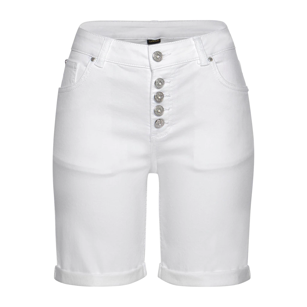 LASCANA Bermudas Mit Knopfleiste Baumwollstretch Kurze Hose