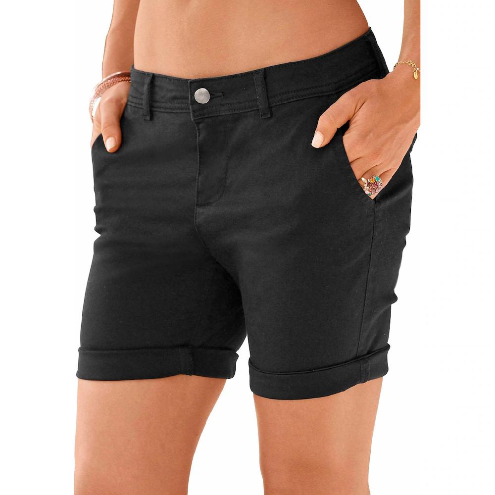 LASCANA Bermudas zum Krempeln aus elastischer Baumwolle kurze Hose Shorts