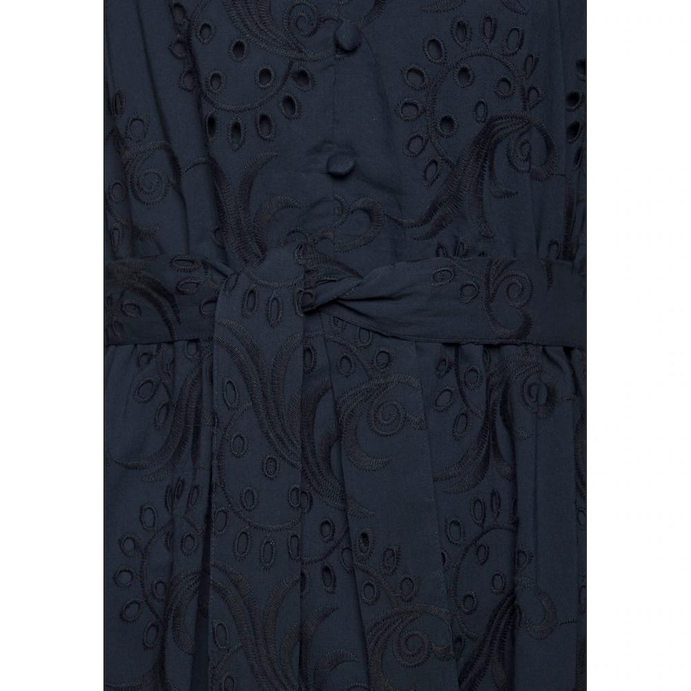 LASCANA Blusenkleid (mit Bindegürtel) Und Lochstickerei Spitzenkleid