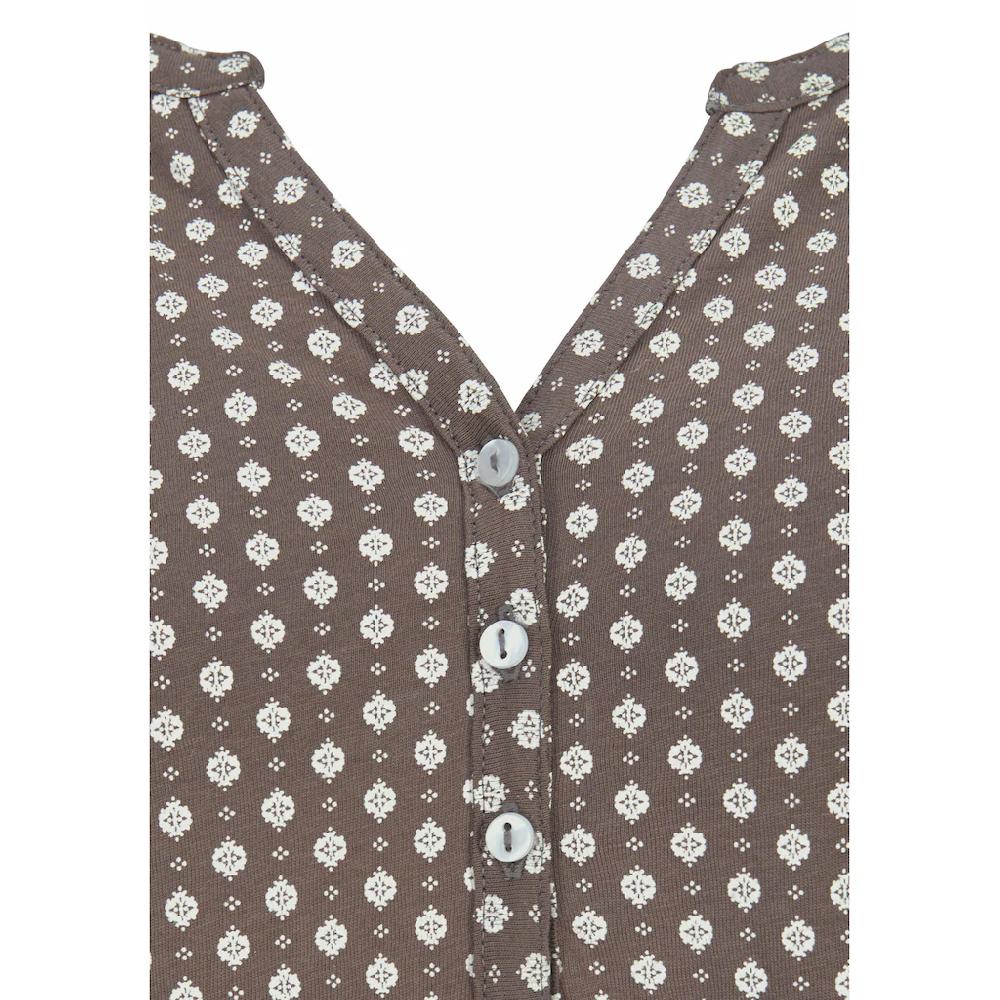 LASCANA Blusenshirt »mit Knopfleiste« Aus Pflegeleichter Qualität Mit Viskose