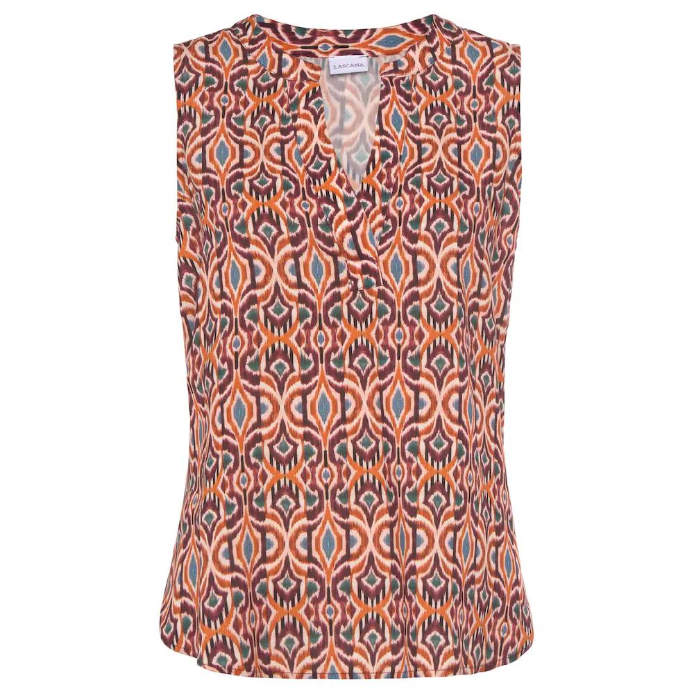 LASCANA Blusentop Mit Ethnoprint Und V-Ausschnitt Blusenshirt Casual