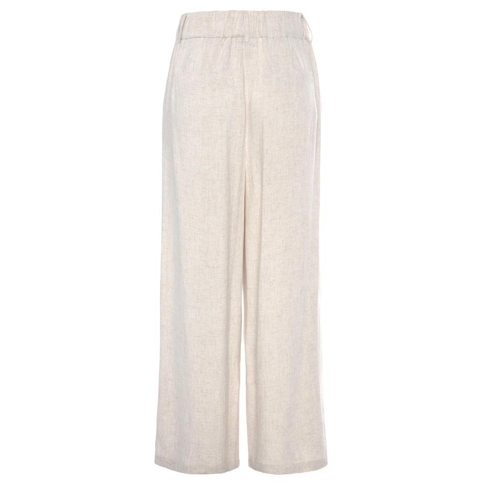 LASCANA Bundfaltenhose Mit Taschen Und Knopfdetail Weites Bein Leinenhose Sommerhose