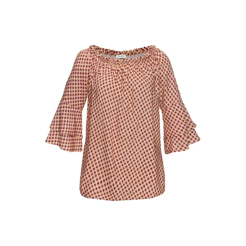 LASCANA Carmenbluse Mit Punkteprint Damenbluse Schulterfrei Casual