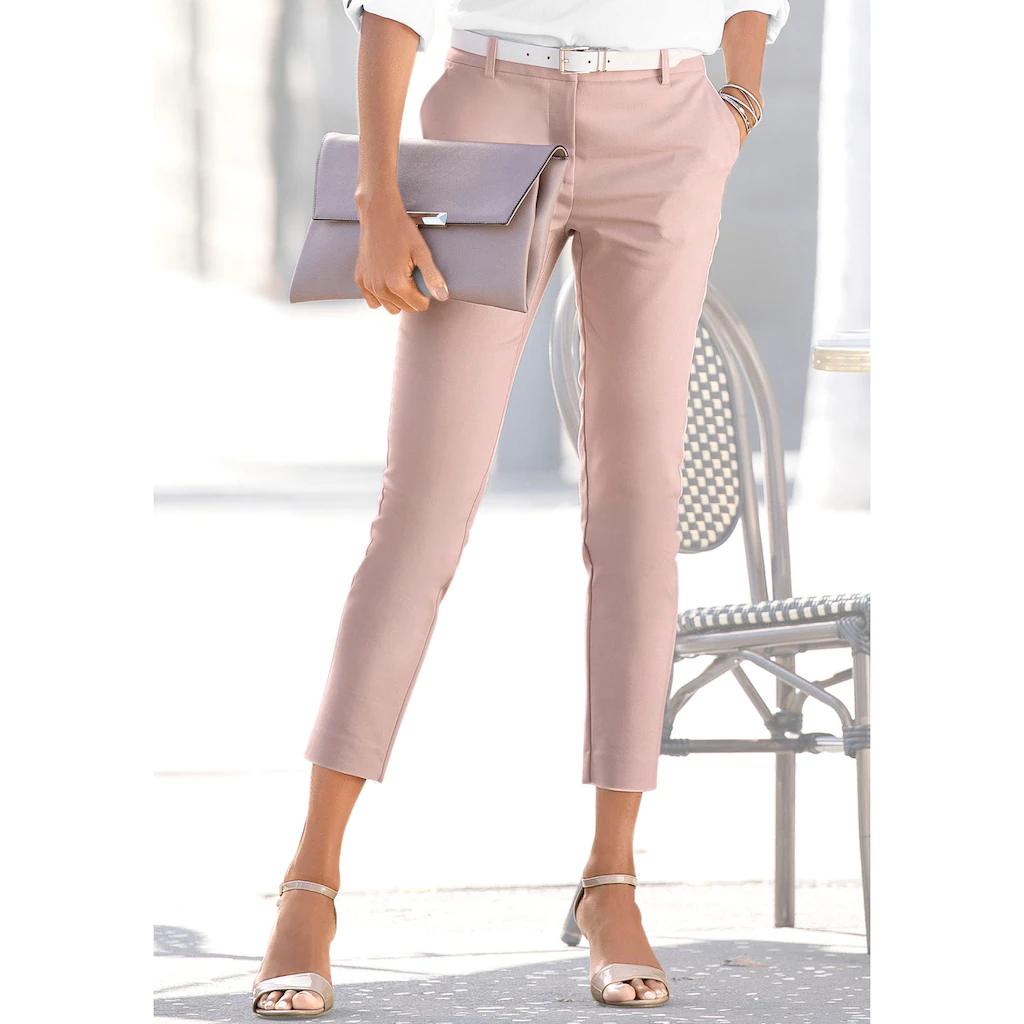 LASCANA Chinohose in verkürzter Länge Stoffhose in schmaler Passform casual-chic