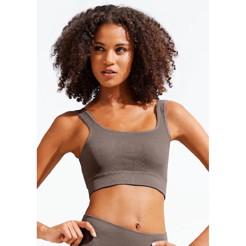 LASCANA Crop-Top Seamless Top mit Rippstruktur
