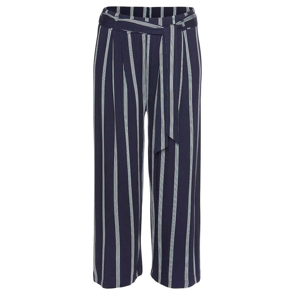 LASCANA Culotte (mit Bindegürtel) In Paperbag-Form Luftige Jerseyhose Casual