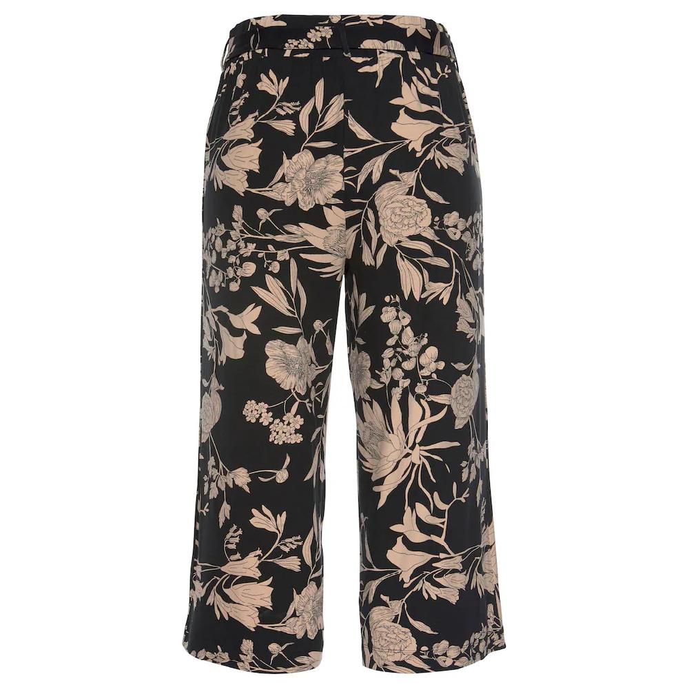 LASCANA Culotte (mit Bindegürtel) Mit Blumendruck Stoffhose Stretch
