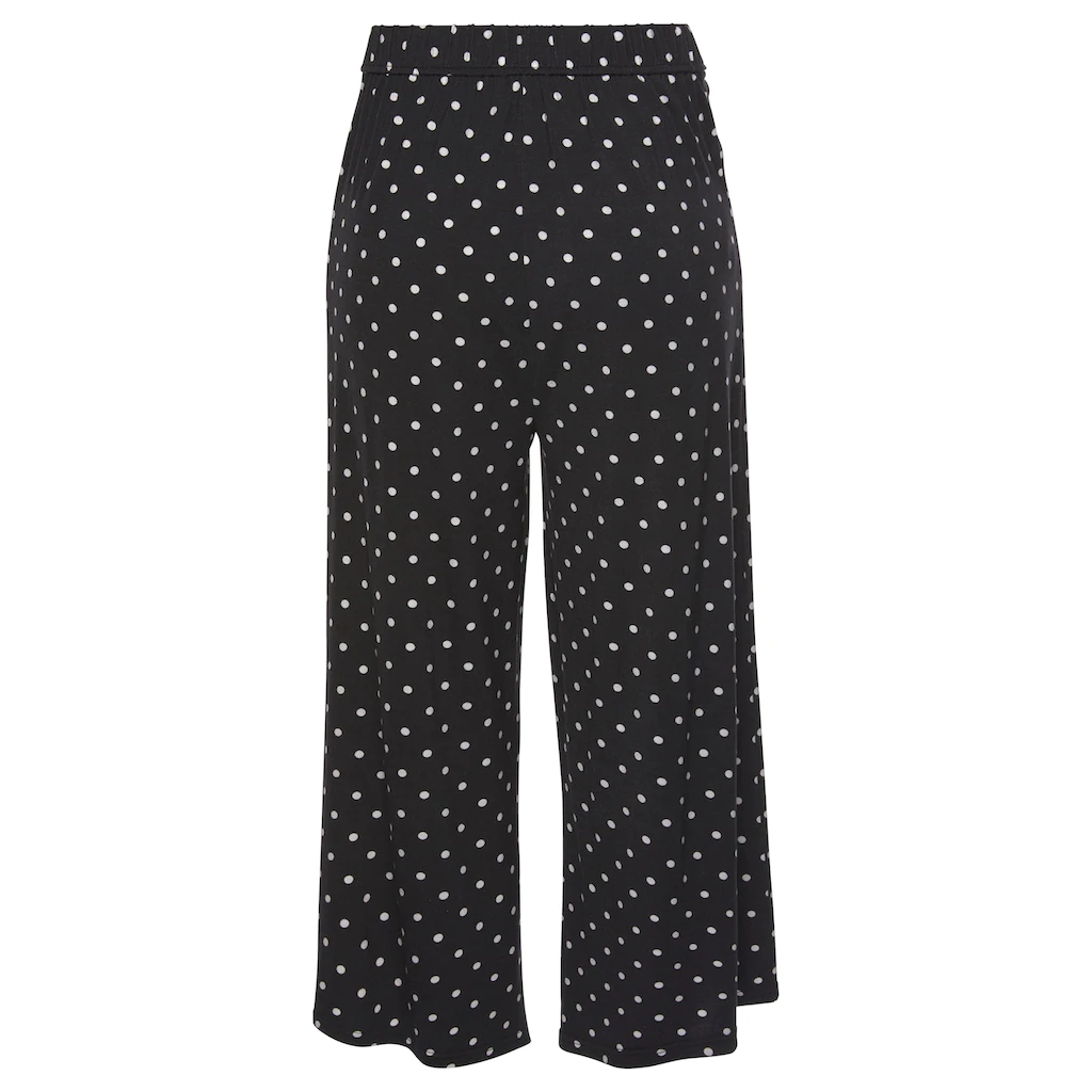 LASCANA Culotte Mit Punktedruck Und Taschen Elatischer Bund 7/8-Hose Jerseyhose