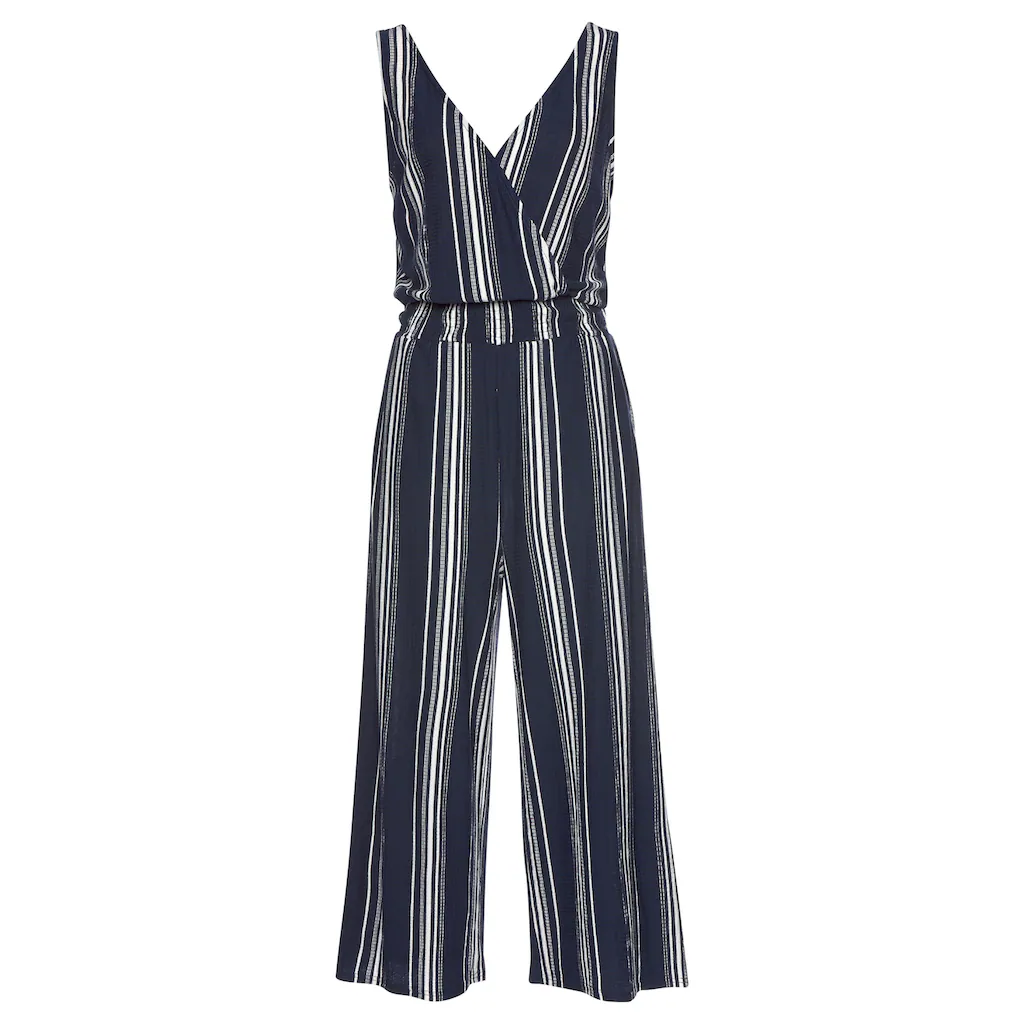 LASCANA Culotte-Overall Aus Strukturierter Ware Sommerlicher Jumpsuit Mit Streifen
