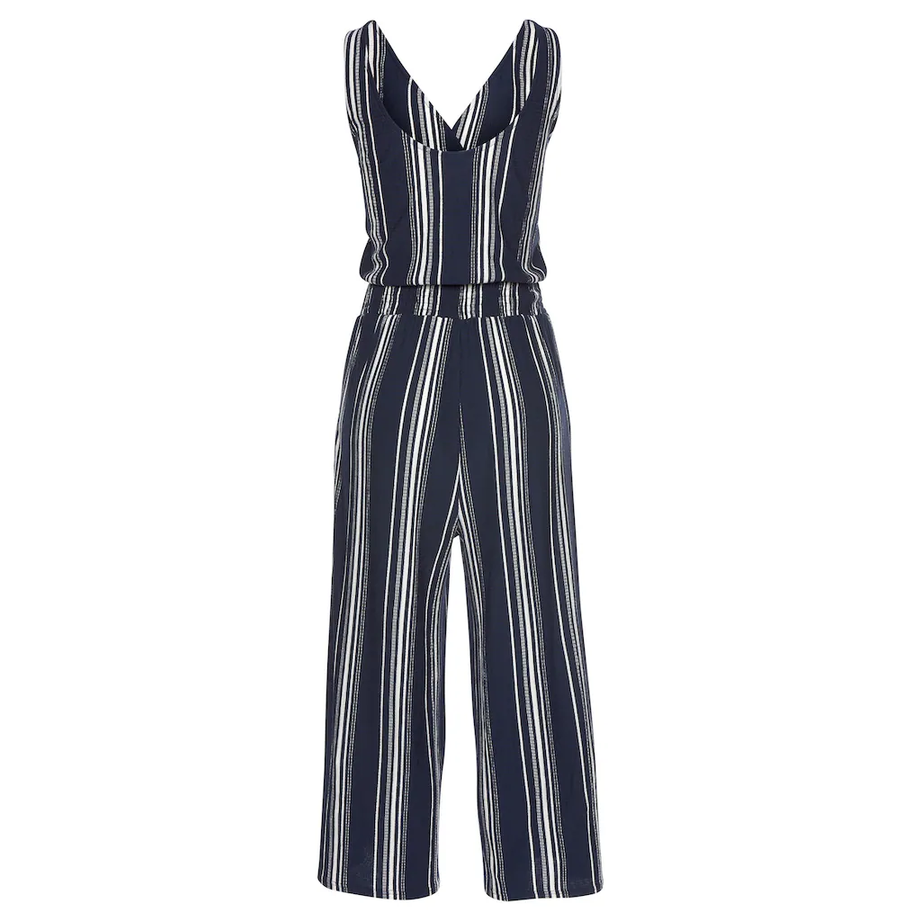 LASCANA Culotte-Overall Aus Strukturierter Ware Sommerlicher Jumpsuit Mit Streifen