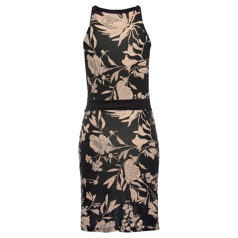 LASCANA Druckkleid Mit Floralem Print Kurzes Sommerkleid Strandkleid Figurbetont