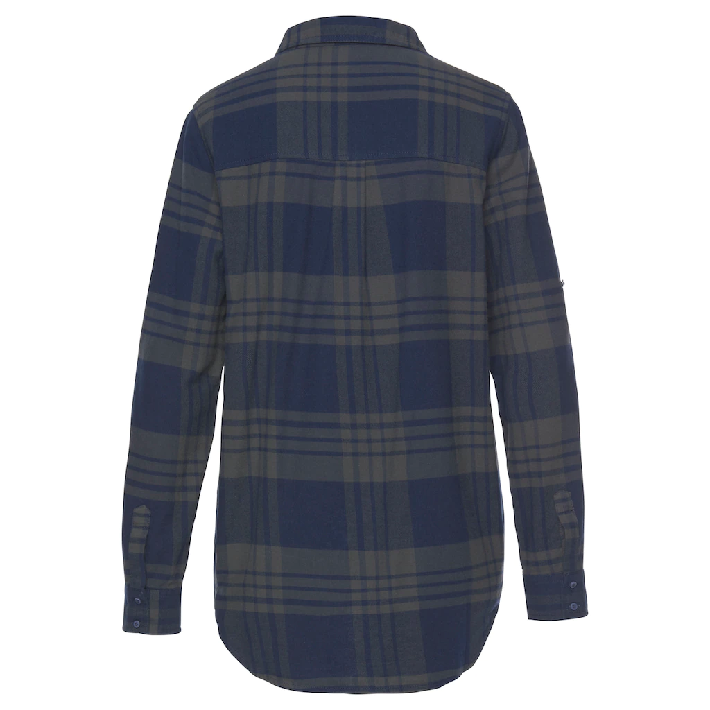 LASCANA Hemdbluse Aus Weichem Flanell Karobluse Aus Baumwolle Damenbluse