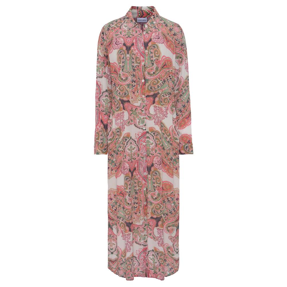 LASCANA Hemdblusenkleid Aus Gekreppter Viskose Maxikleid Mit Knopfleiste Sommerkleid