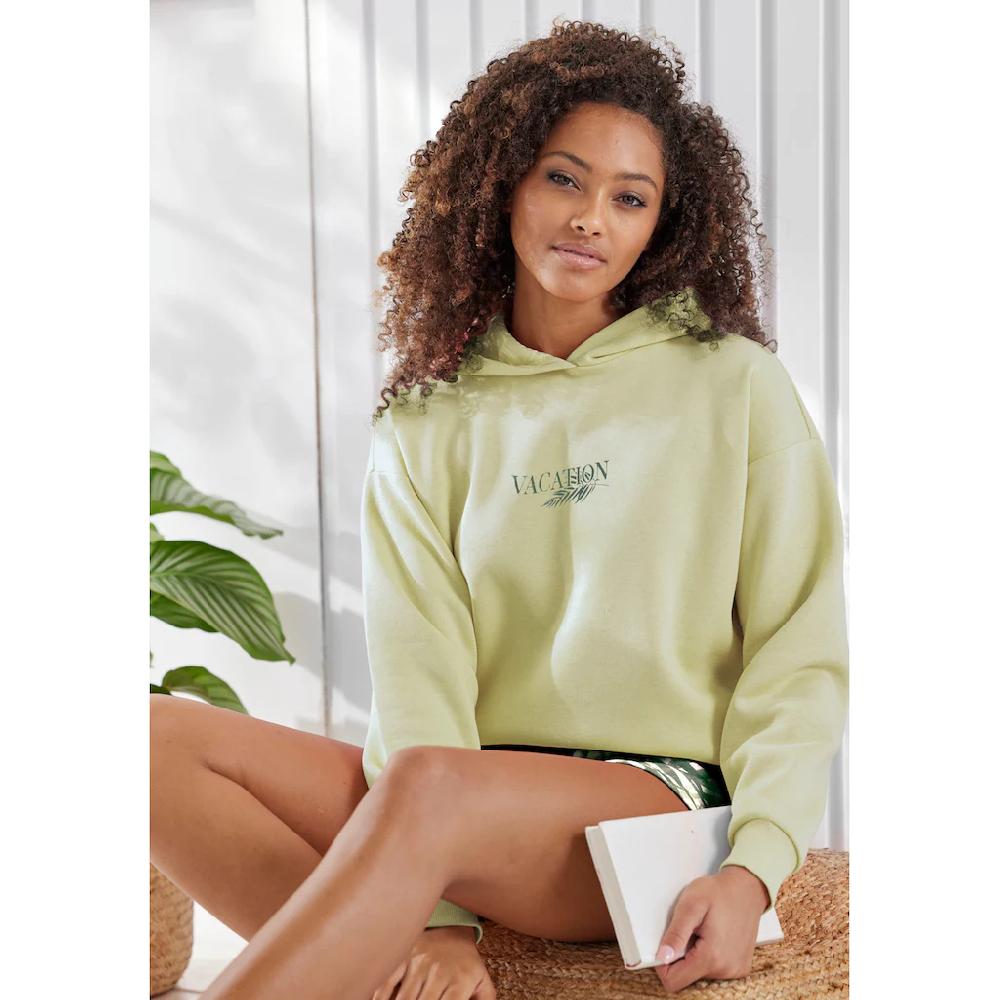 LASCANA Hoodie (1 Tlg.) Kapuzensweatshirt Loungeshirt Mit Frontprint Loungewear