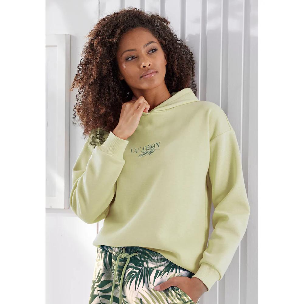 LASCANA Hoodie (1 tlg.) Kapuzensweatshirt Loungeshirt mit Frontprint Loungewear