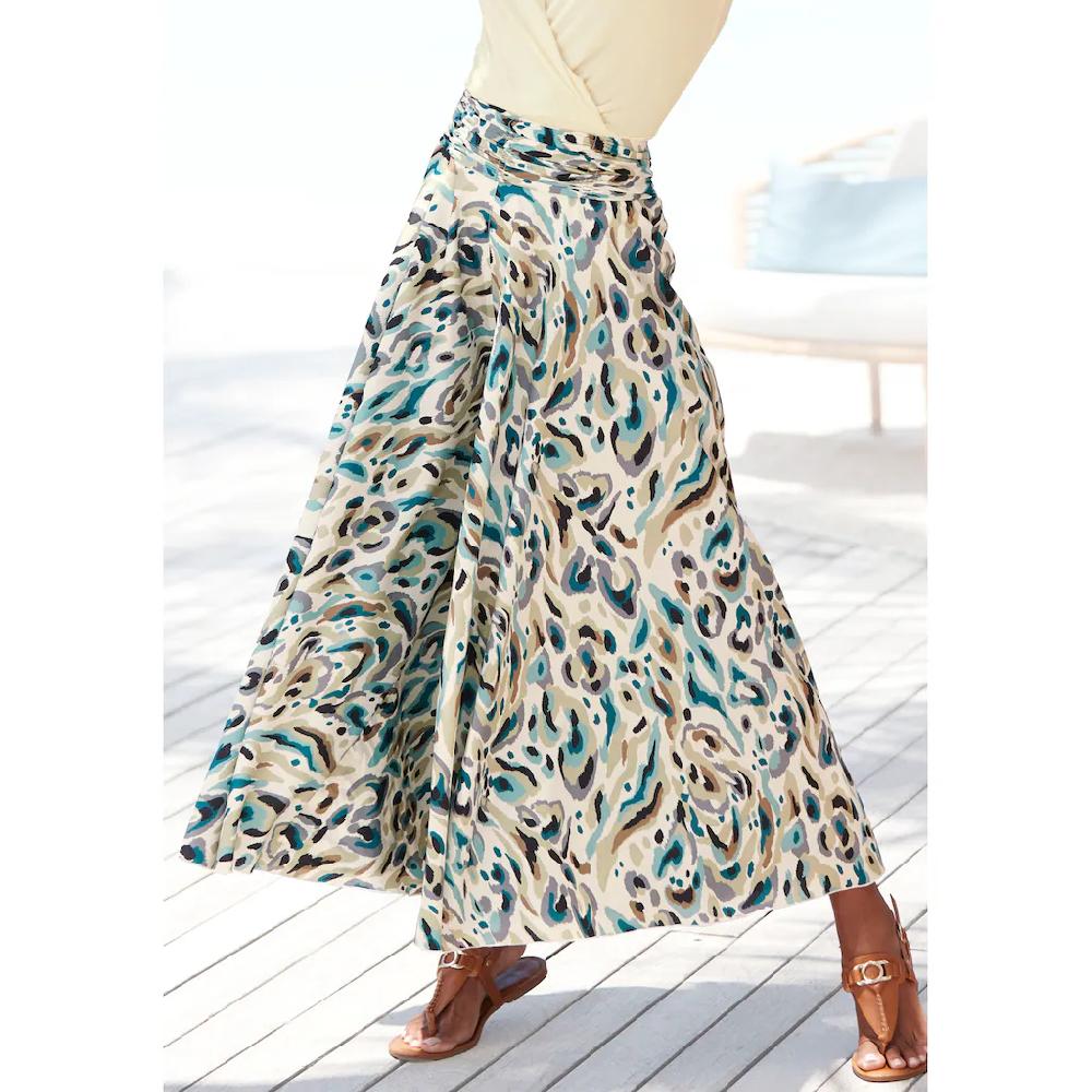 LASCANA Hosenrock mit Alloverdruck Culotte extraweites Bein LASCANA Hosenrock mit Alloverdruck Culotte extraweites Bein