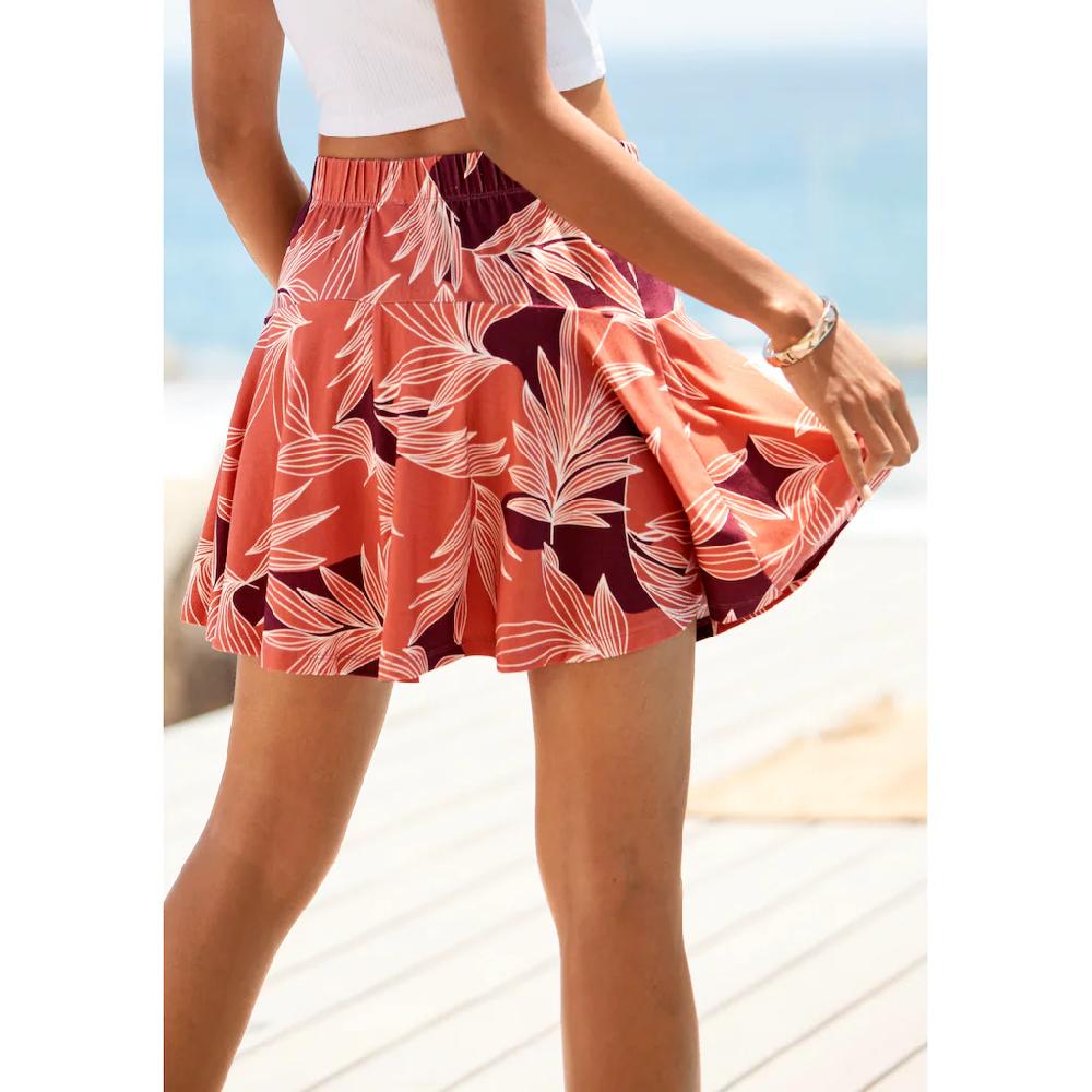 LASCANA Hosenrock Mit Alloverprint Skort Rock Inklusive Hose