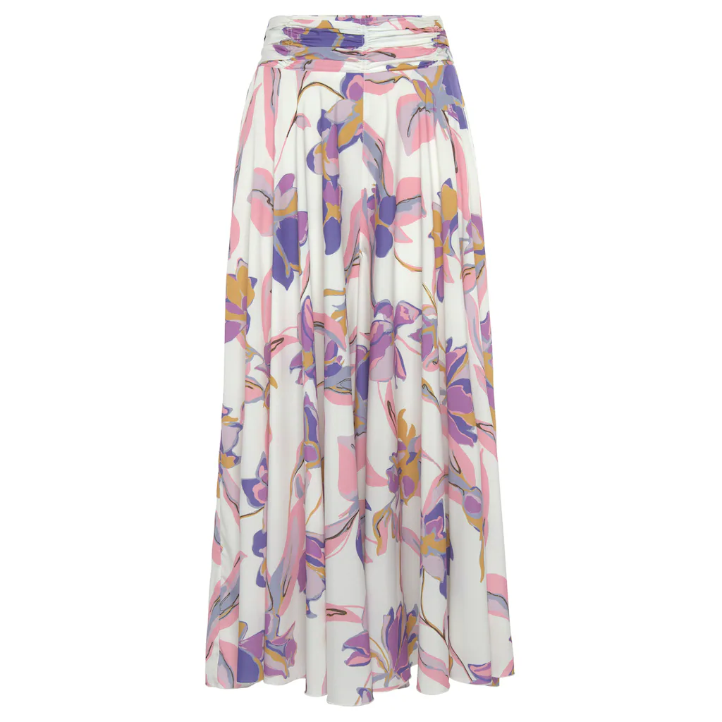 LASCANA Hosenrock Mit Floralem Alloverdruck Culotte Extraweites Bein