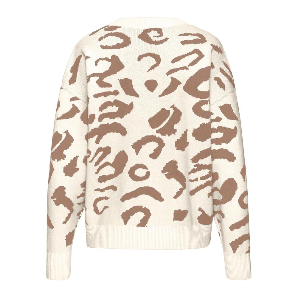 LASCANA Jacquardpullover Mit Leomuster Strickpullover Animalprint Modisch