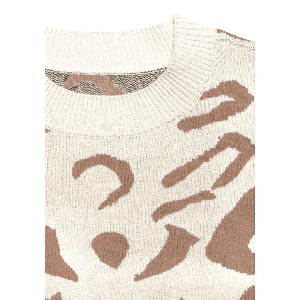 LASCANA Jacquardpullover Mit Leomuster Strickpullover Animalprint Modisch
