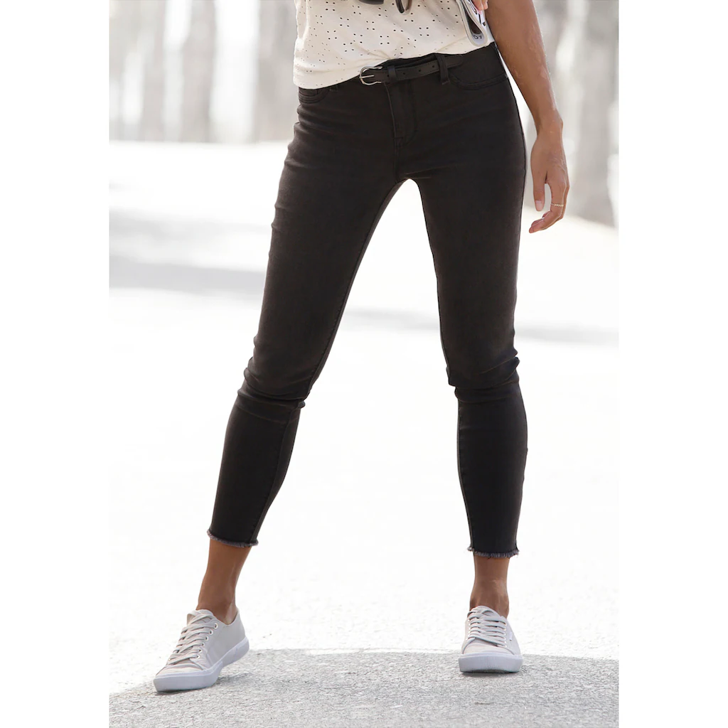 LASCANA Jeggings mit Reißverschlüssen am Saum Skinny elastische Qualität modisch