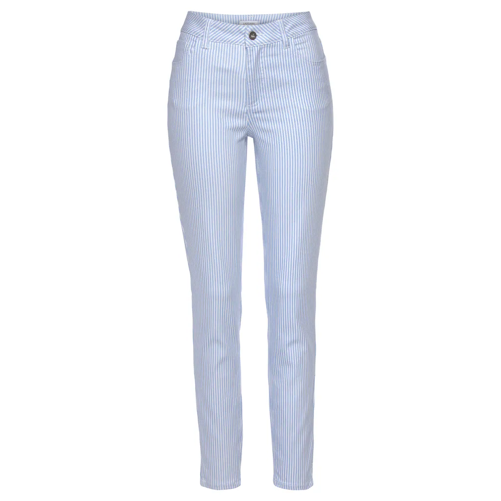 LASCANA Jeggings Mit Streifenmuster Skinny-Jeans Aus Weichem Stretch-Denim