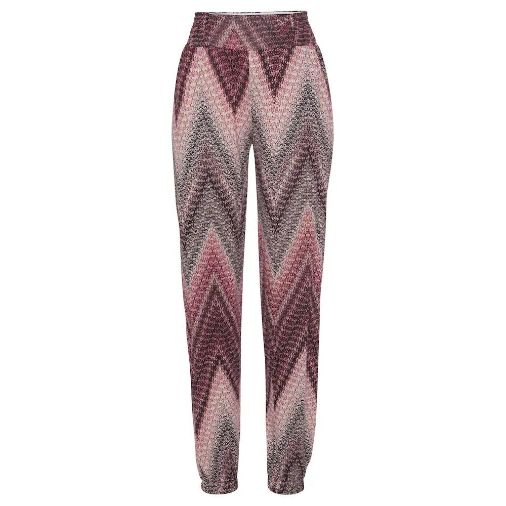 LASCANA Jerseyhose Mit Alloverprint Und Taschen Stretchbund Strandhose
