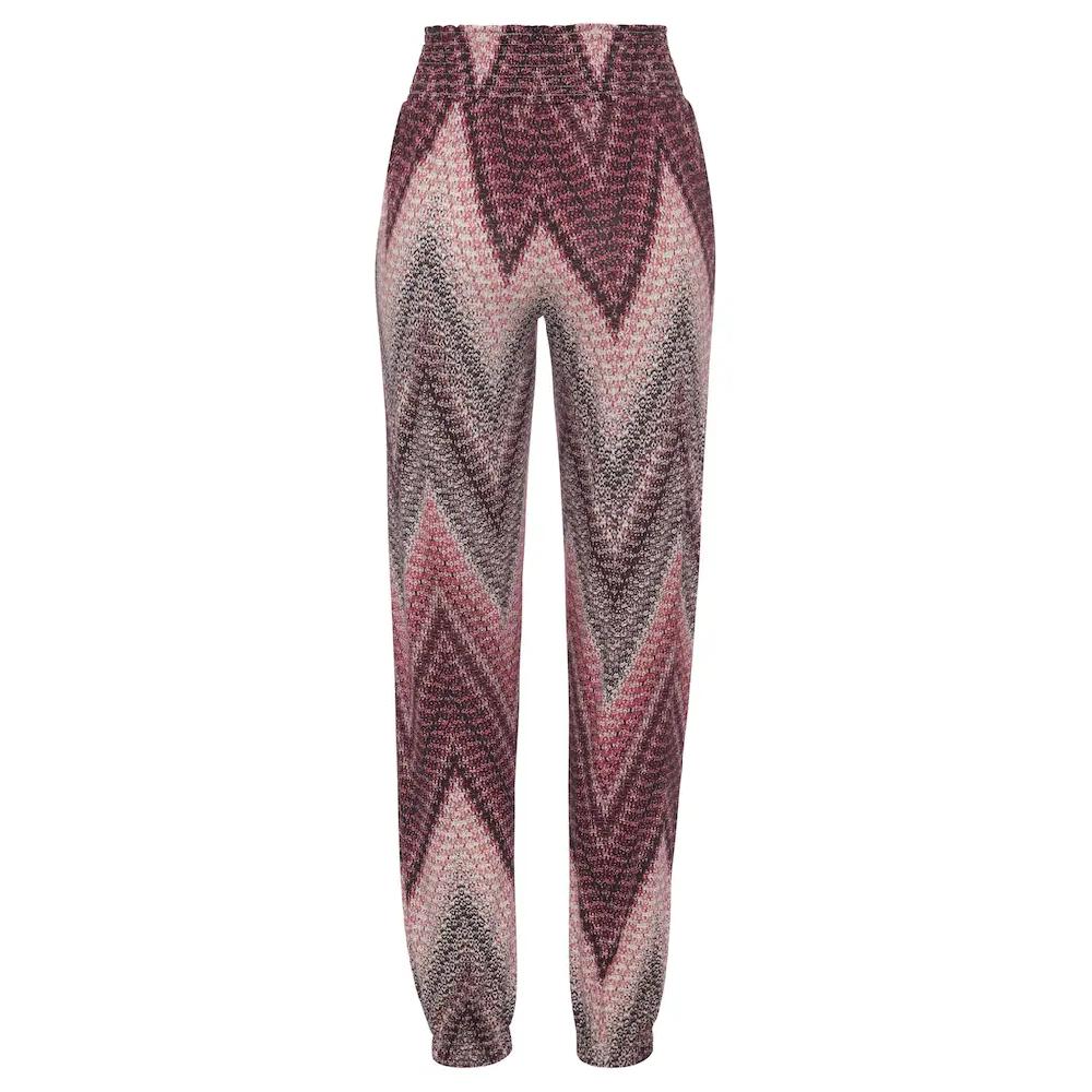 LASCANA Jerseyhose Mit Alloverprint Und Taschen Stretchbund Strandhose