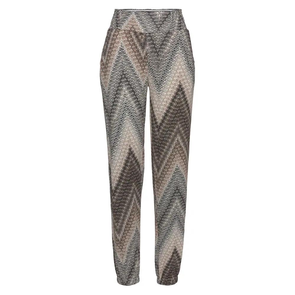 LASCANA Jerseyhose Mit Alloverprint Und Taschen Stretchbund Strandhose