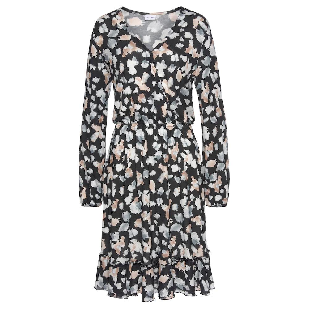 LASCANA Jerseykleid Mit Alloverdruck Elegantes Blusenkleid Casual-chic