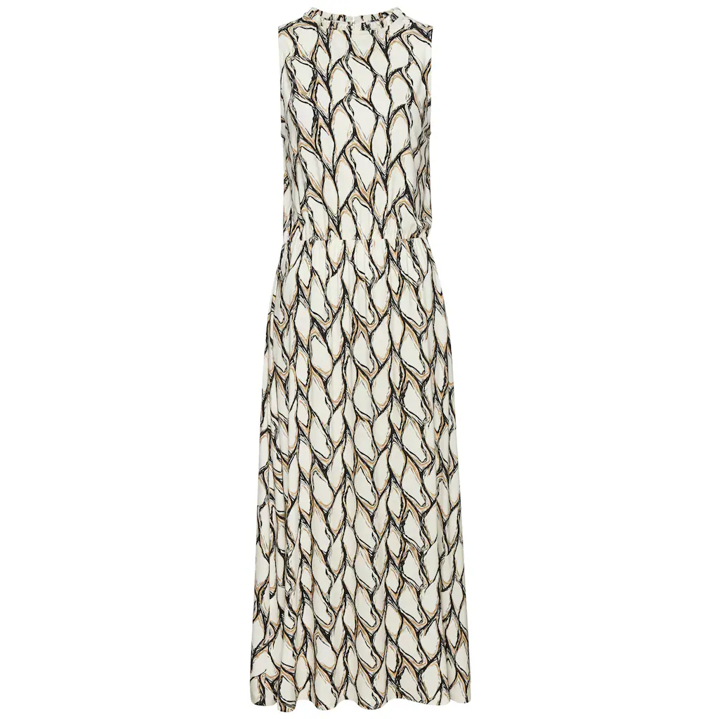 LASCANA Jerseykleid Mit Alloverdruck Midikleid Hochgeschlossen Sommerlich-elegant