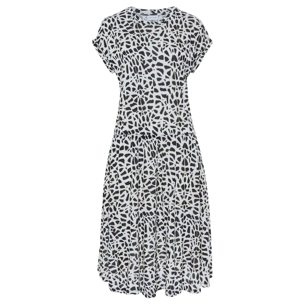 LASCANA Jerseykleid Mit Animalprint Kurzärmliges Sommerkleid Casual-chic