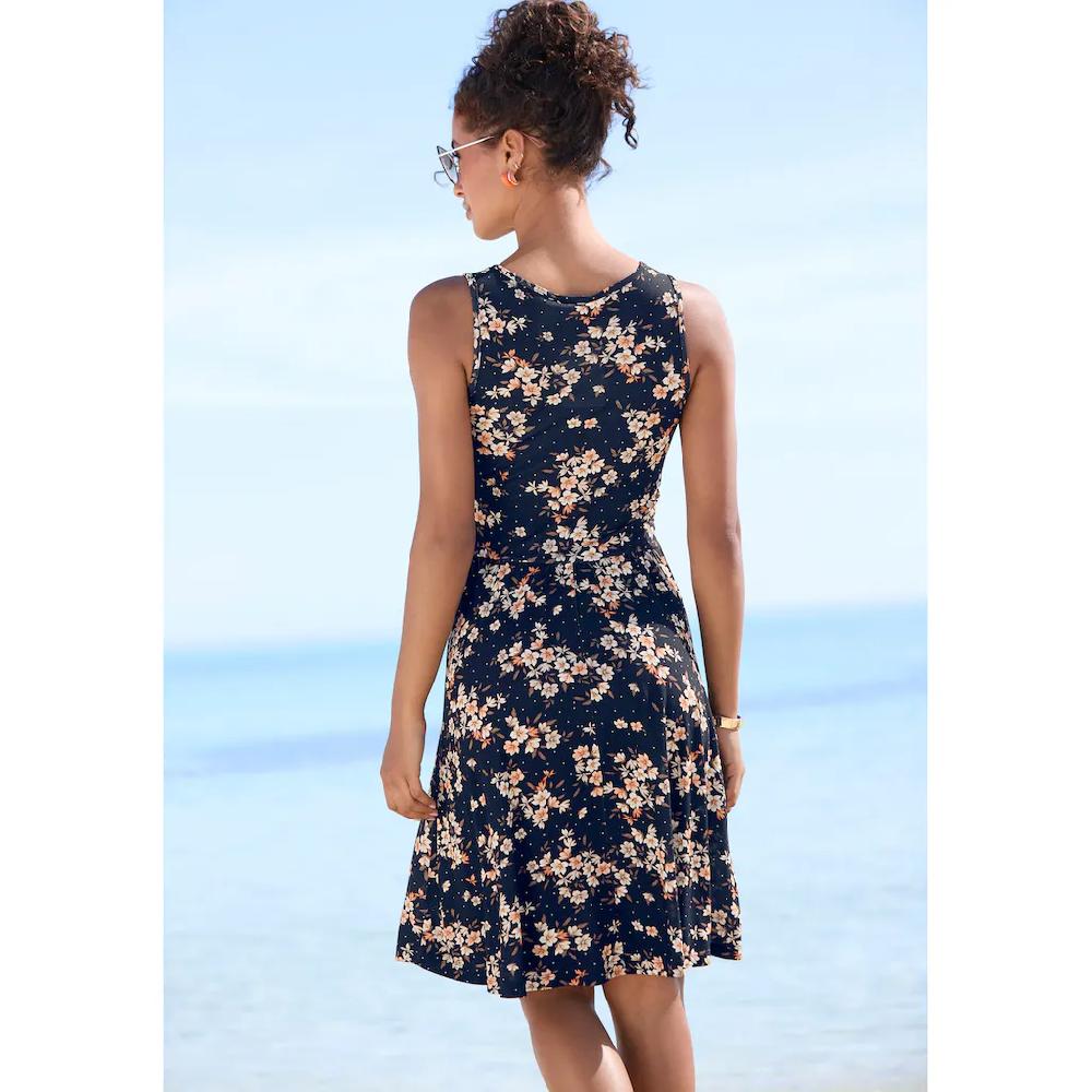 LASCANA Jerseykleid Mit Blumendruck Sommerkleid