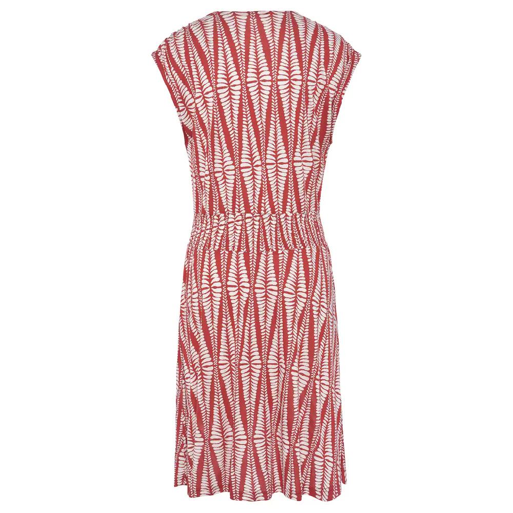 LASCANA Jerseykleid Mit Breitem Smokbund Kurzes Sommerkleid Mit Alloverprint