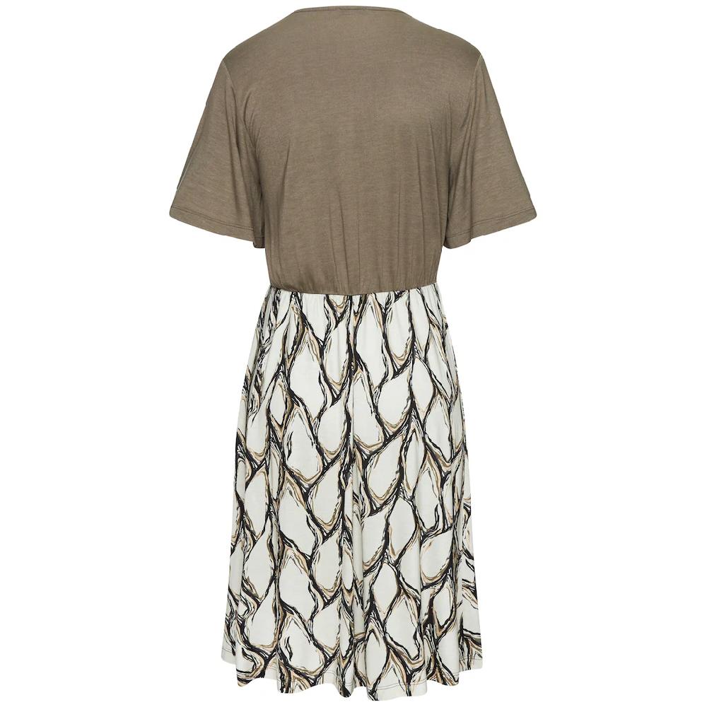 LASCANA Jerseykleid Mit Cut-Out Shirtkleid Damen Weite Ärmel Alloverprint