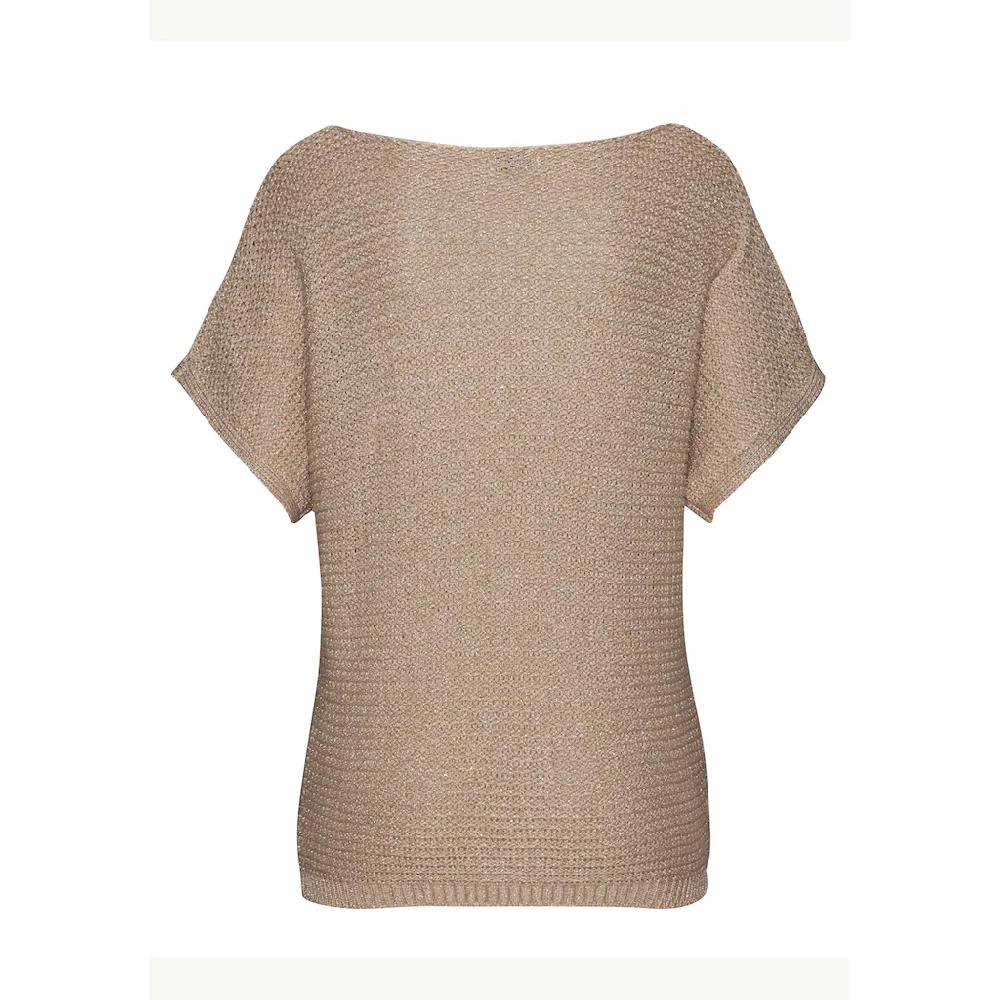 LASCANA Kurzarmpullover In Luftigem Ajourstrick Leichter Sommerpullover Metallic-Effekt