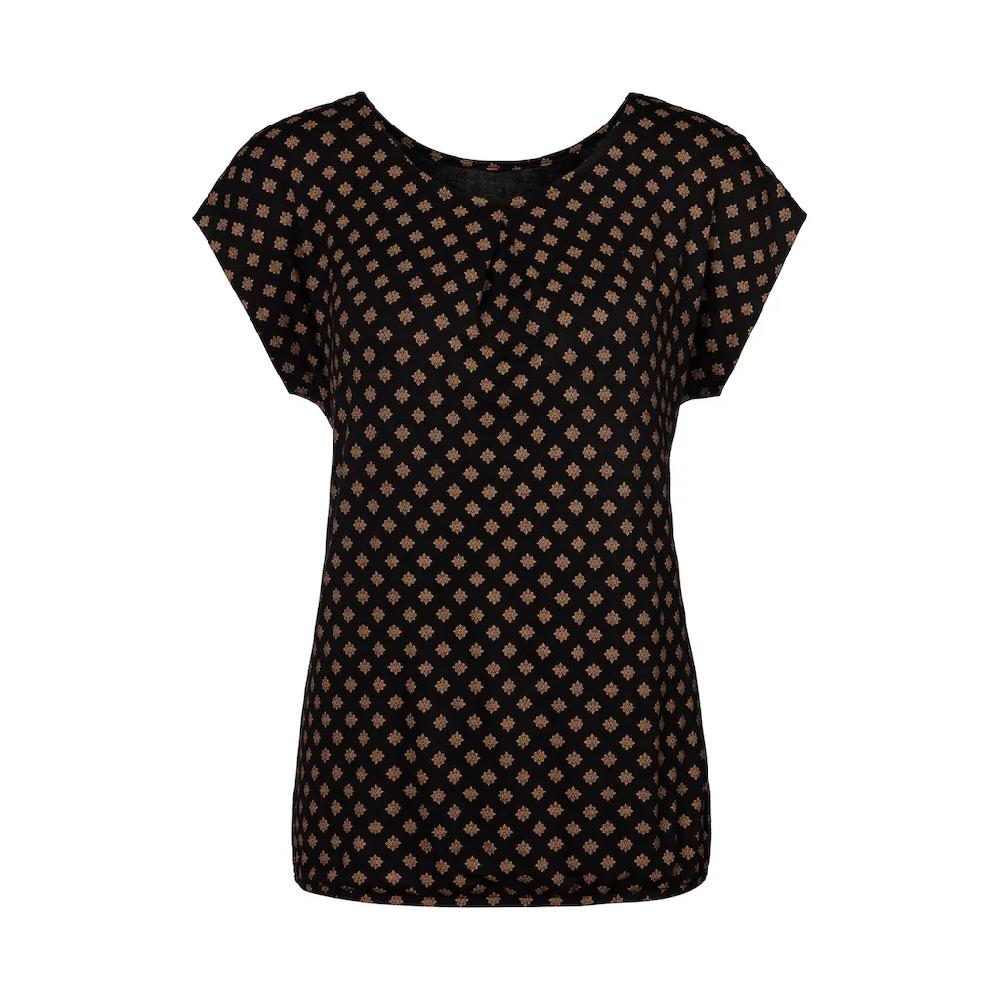 LASCANA Kurzarmshirt »mit Kellerfalte Am Ausschnitt« Aus Weichem Viskose-Stretch